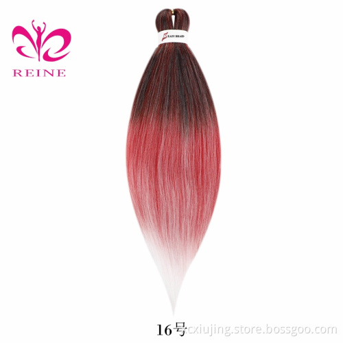 REINE Japanese Synthetic New Styles 100% Soft Pre stretched Layered Yaki braiding hair wholesale pre-stretched braid three color